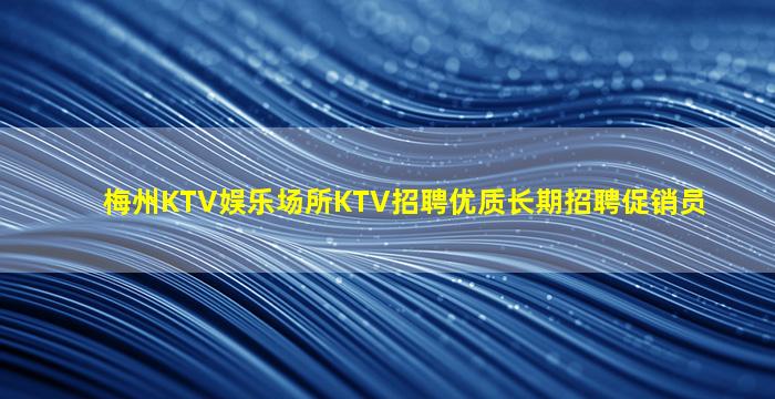 梅州KTV娱乐场所KTV招聘优质长期招聘促销员